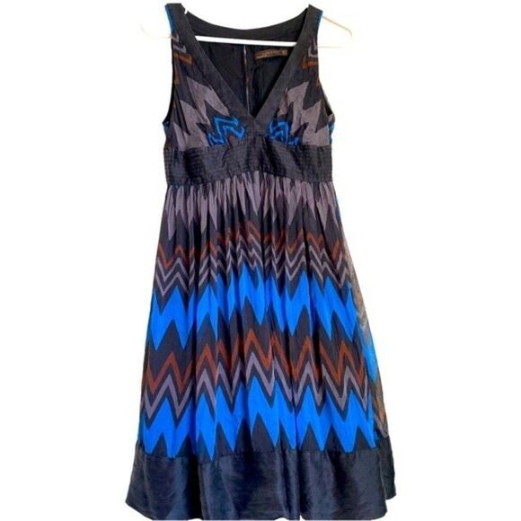 ZARA 100% Silk Cocktail Dress V Neck Sleeveless Women’s Cocktail Dress Mini Smal - Picture 2 of 14